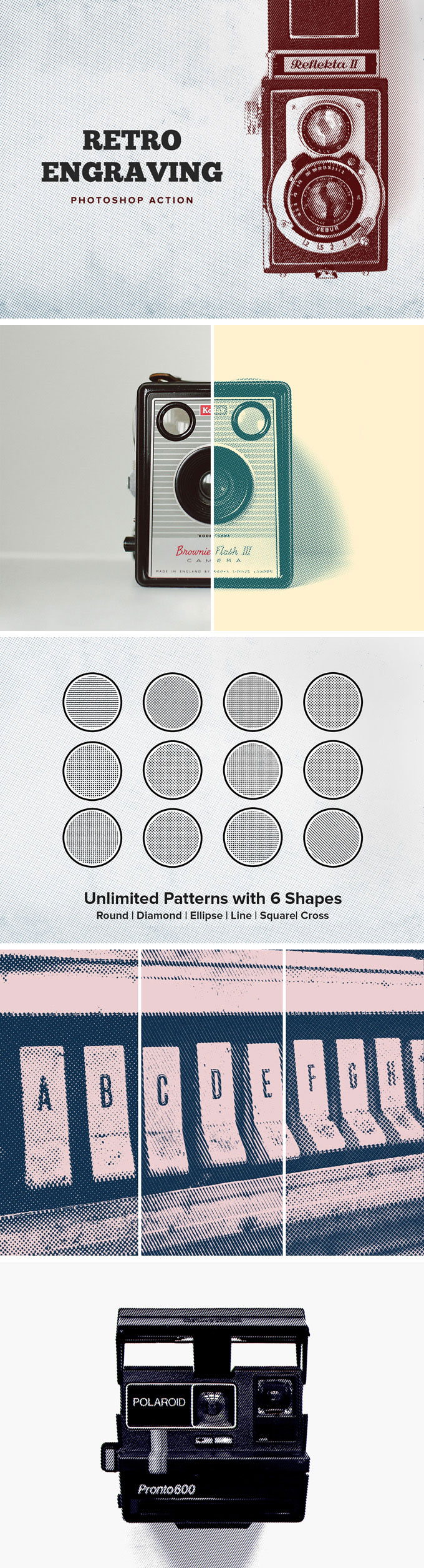 复古雕刻效果Photoshop动作